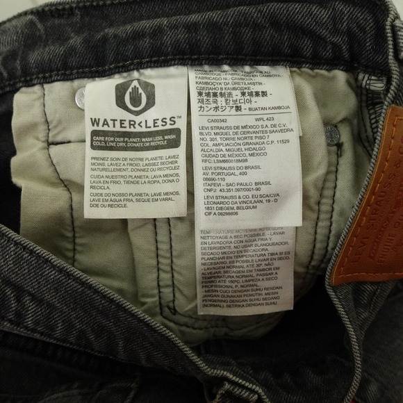 Levi's Premium 501 Skinny Button Fly Denim Jeans Womens SZ 28x28 Gray Distressed - Picture 11 of 16